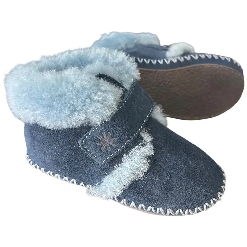 NWOT L.L. Bean Toddlers' Wicked Good Shearling Slippers Mariner Blue Unisex  5/6